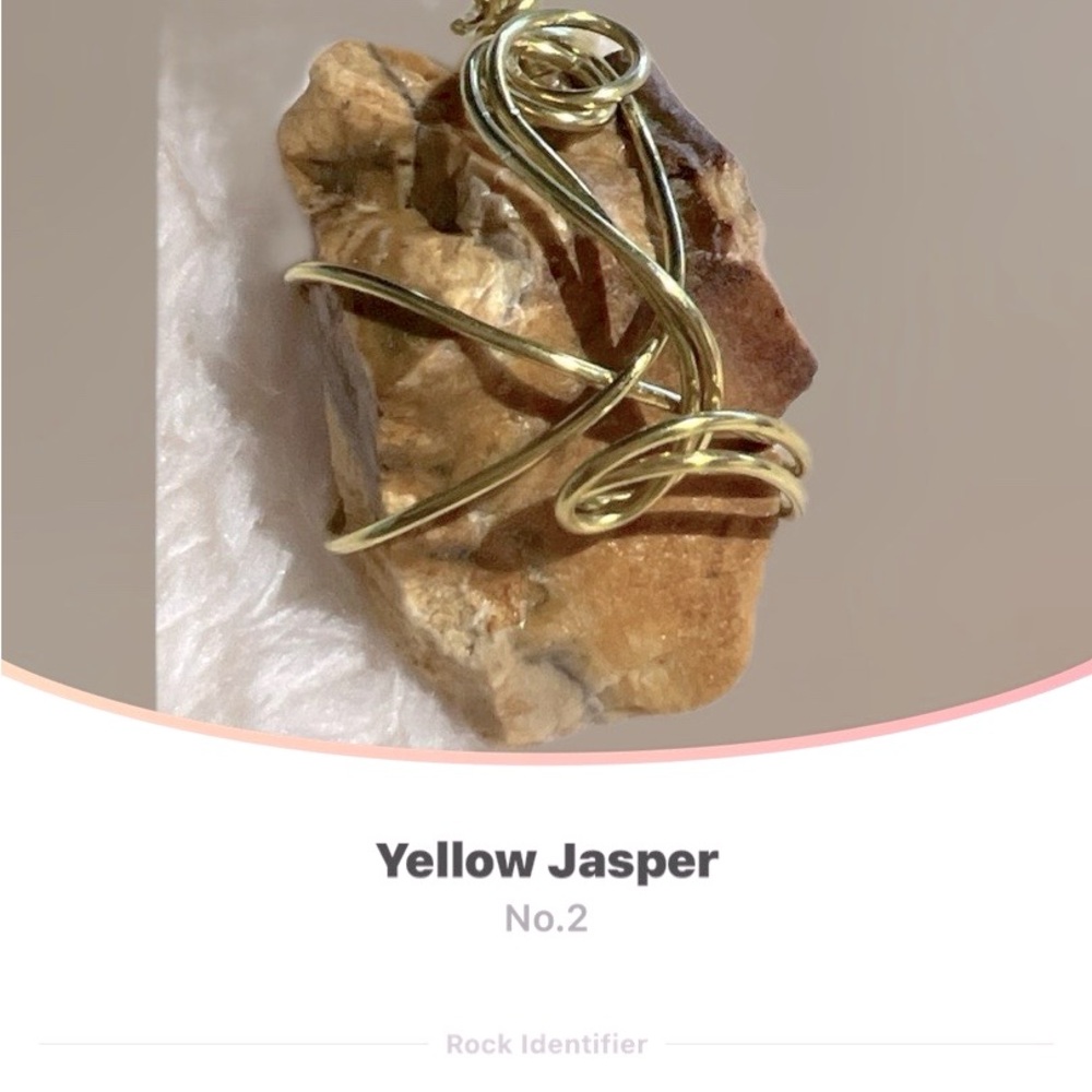 Yellow Jasper Raw Stone Pendant